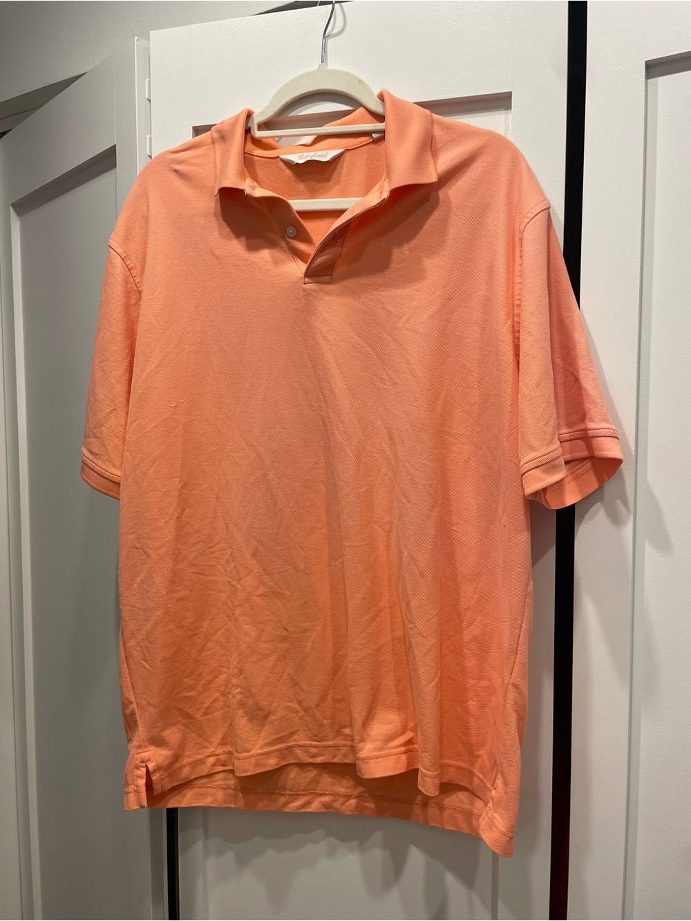 Roundtree & Yorke Men's Coral-Orange Polo